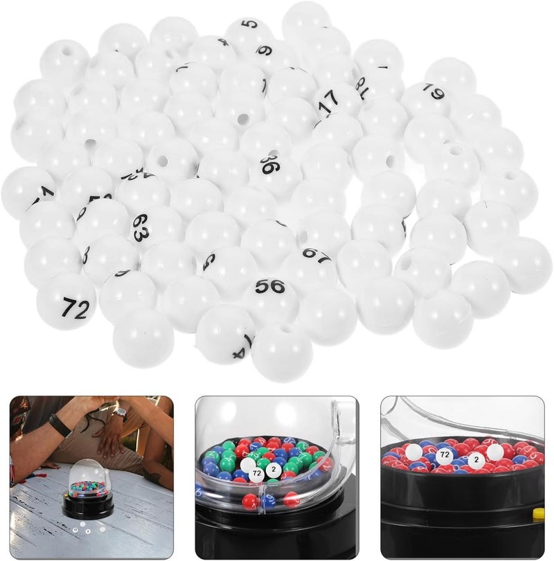 VICASKY Bingo Balls Only Ball Replacement Entertainment Plastic White Machine Tickets Game Boards Raffle Numbers 1-75 Numbered Mini Small 75pcs Props Easy to Find No Fading Lightweight - Image 5